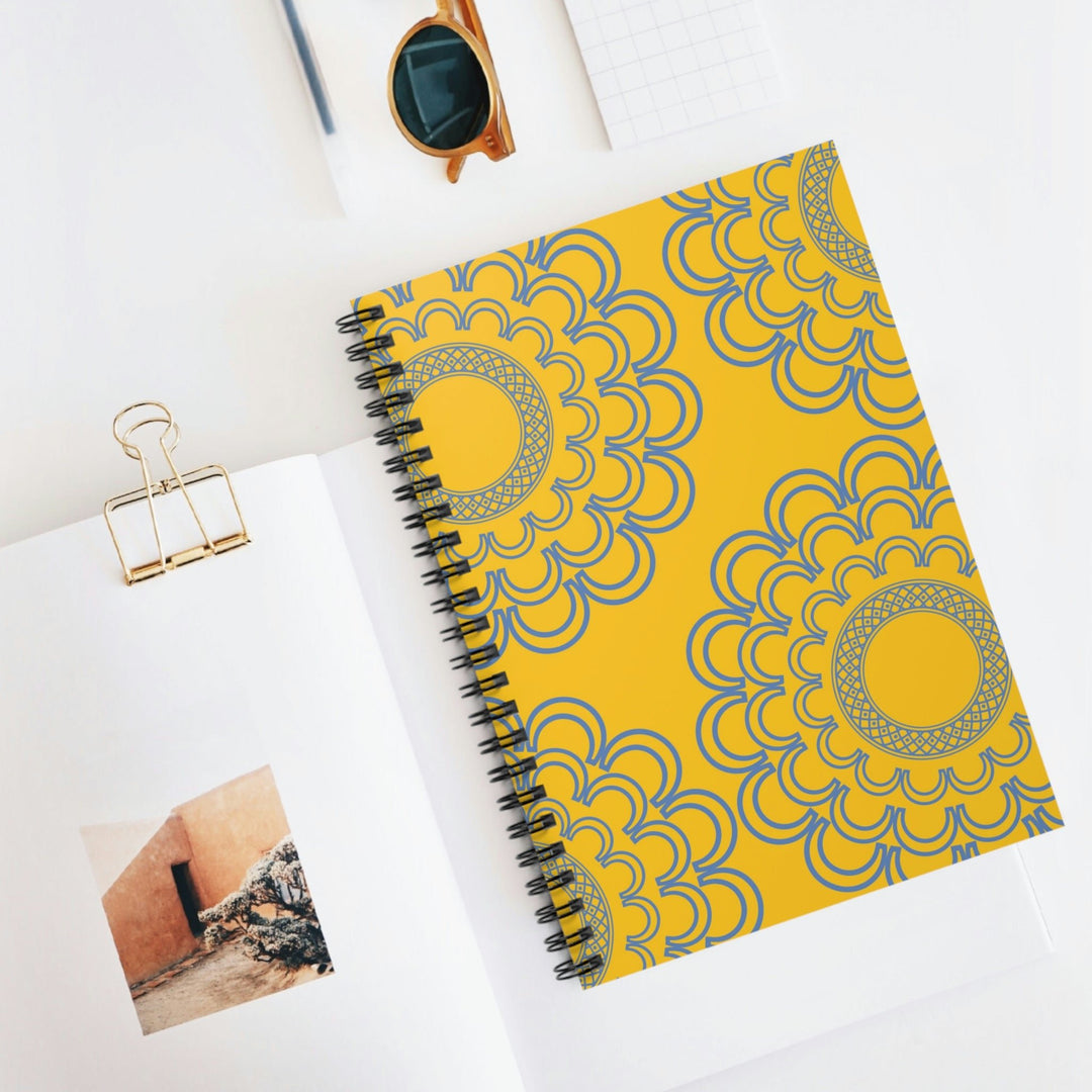 Big Flowers and Yellow Drama - Everyday Spiral Notebook Idylissa