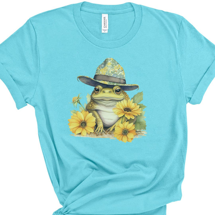 Frog Plopped in the Sunflowers Classic Tee - Choose Your Color