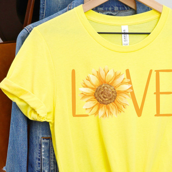 Nothing But LOVE Sunflower Classic Graphic Tee - Choose Your Color