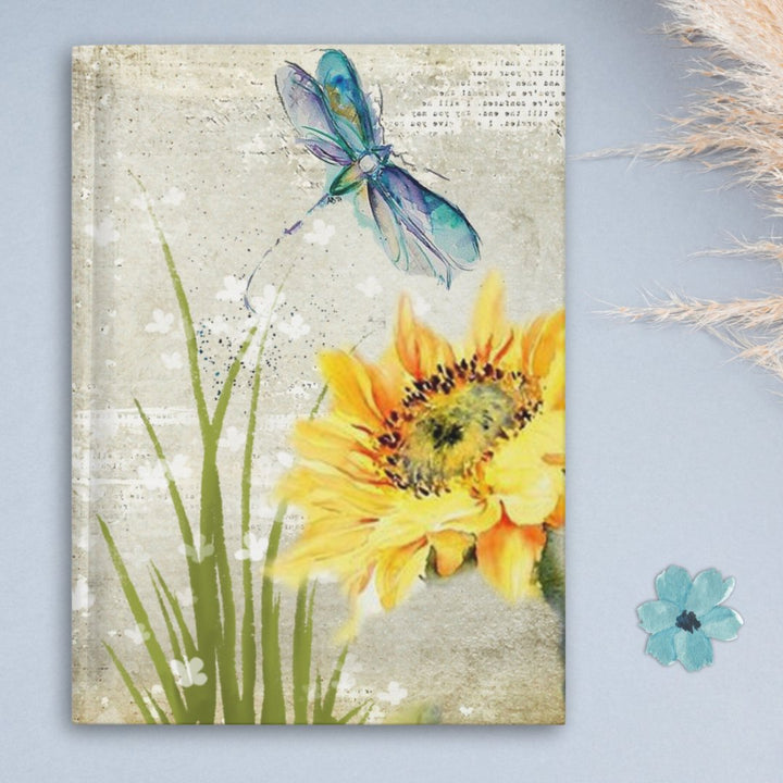 Romantic Summer Sunflower Hardcover Journal