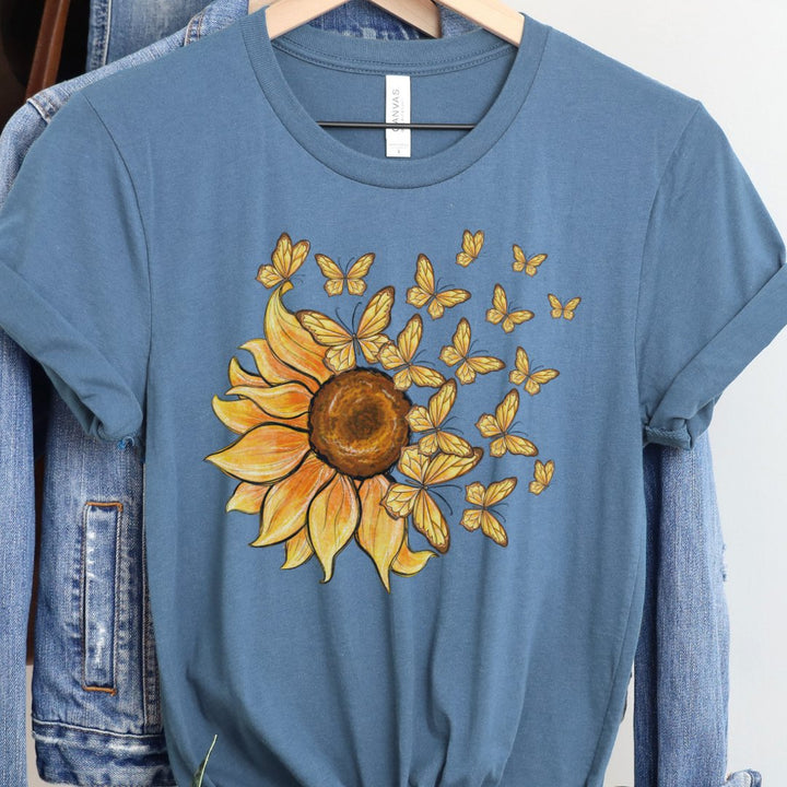 Sunflower Butterflies Take Flight Classic Tee