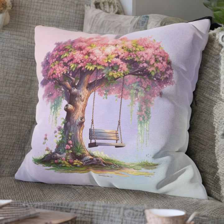 A Place to Rest Your Soul Under a Tree Throw Pillow