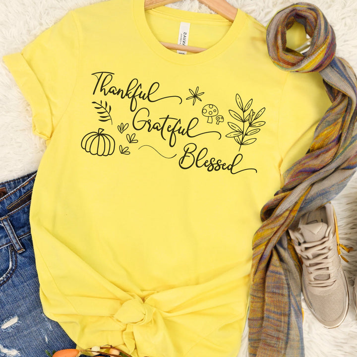 Thankful Grateful Blessed Women's Tshirt