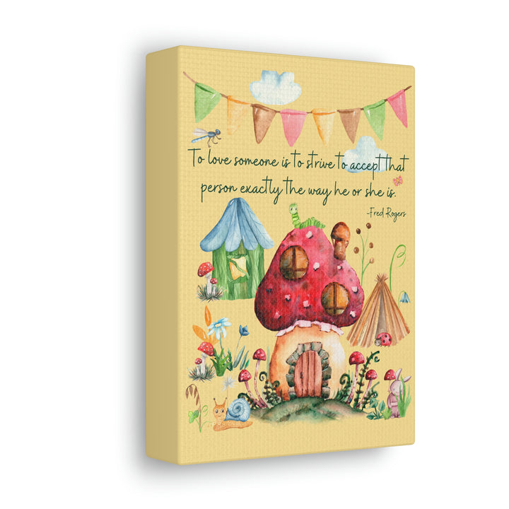 Love Someone Mushroom Village Canvas Idylissa