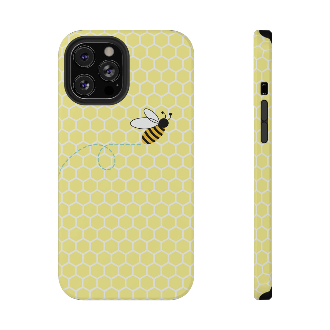 Buzzing Bee Yellow Honeycomb Phone Case Idylissa