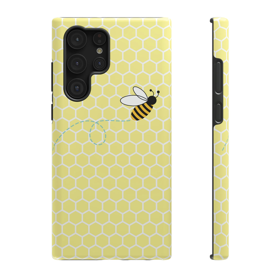 Buzzing Bee Yellow Honeycomb Phone Case Idylissa