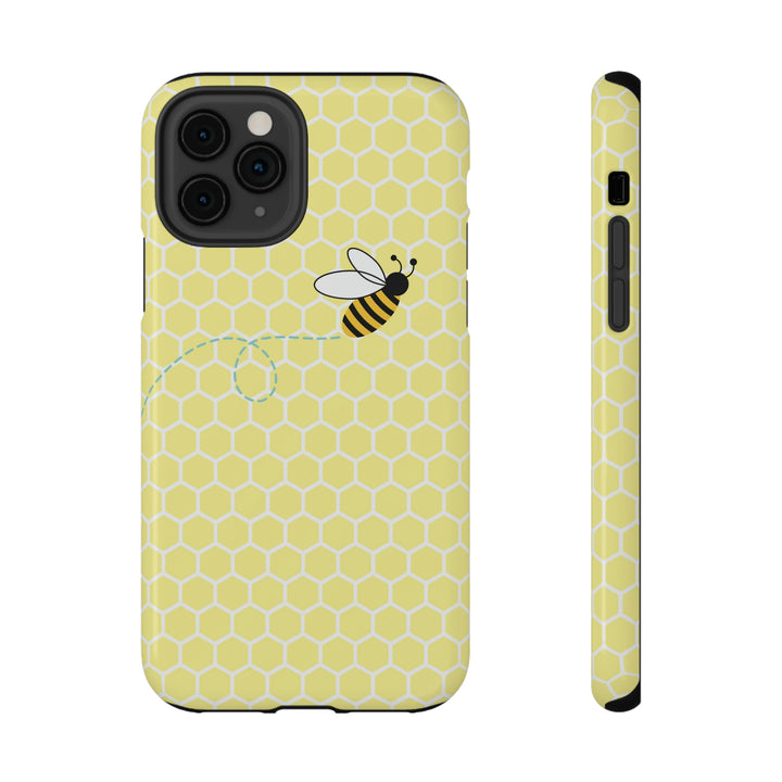 Buzzing Bee Yellow Honeycomb Phone Case Idylissa