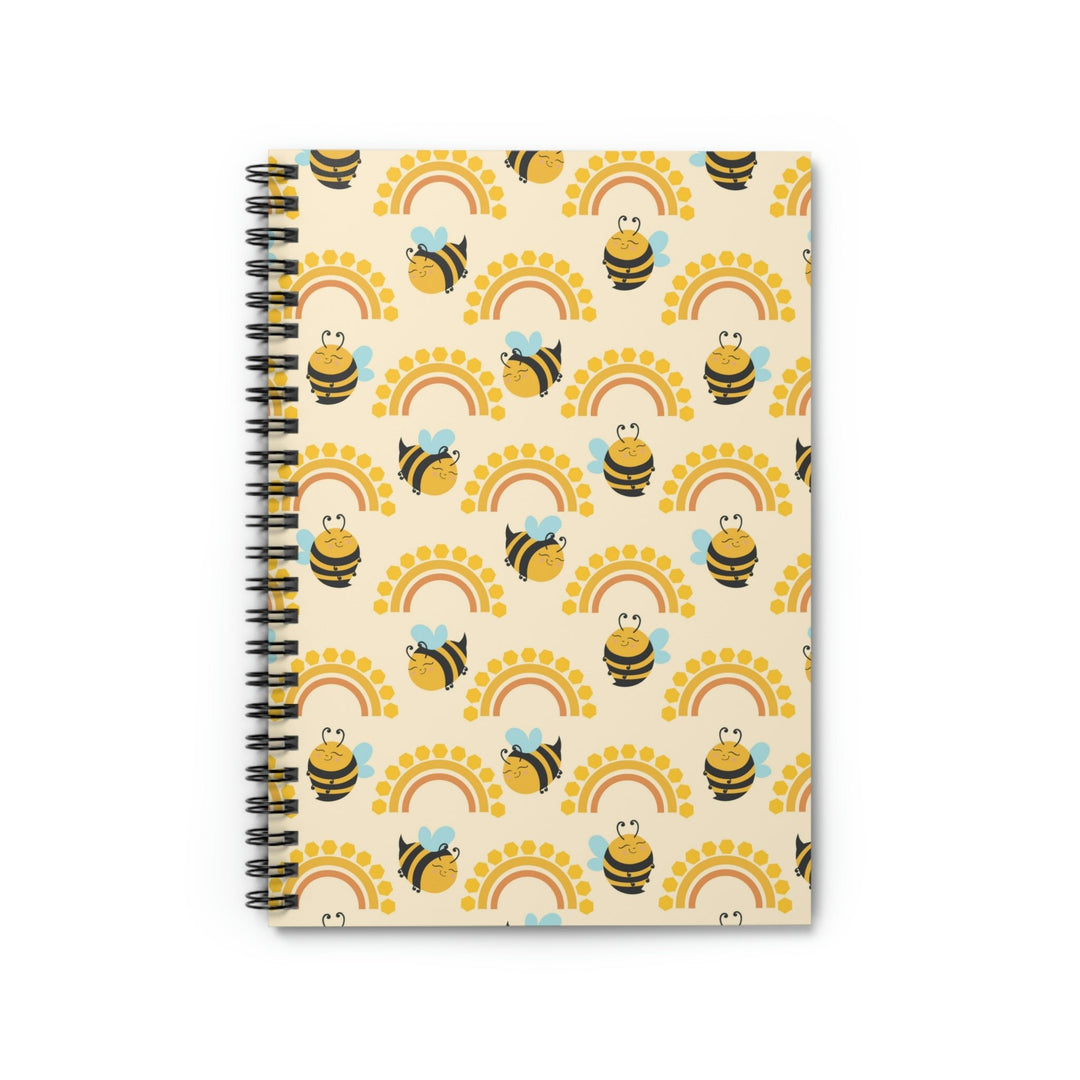 Happy Bees in the Sunshine - 8"x6" Spiral Notebook Idylissa