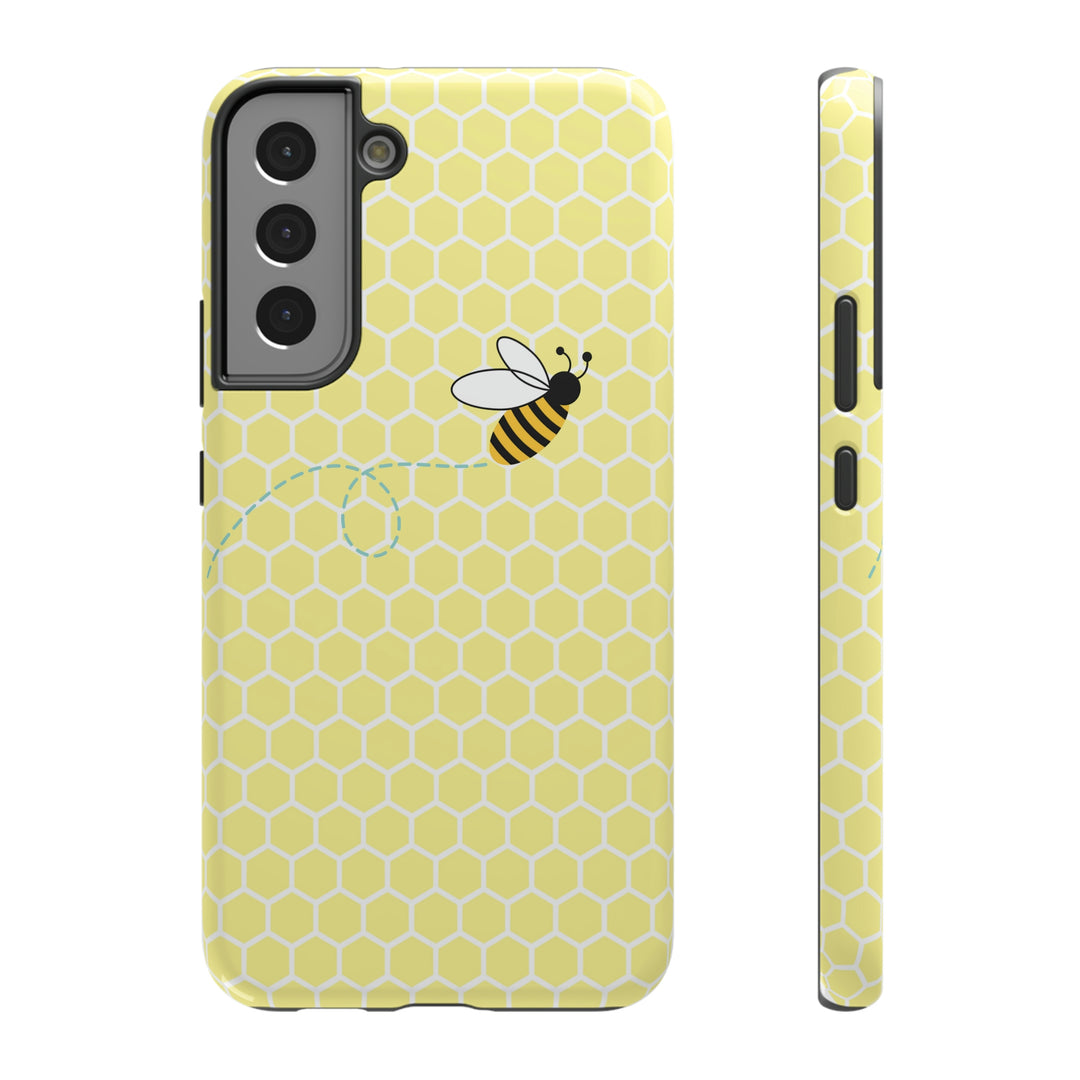 Buzzing Bee Yellow Honeycomb Phone Case Idylissa